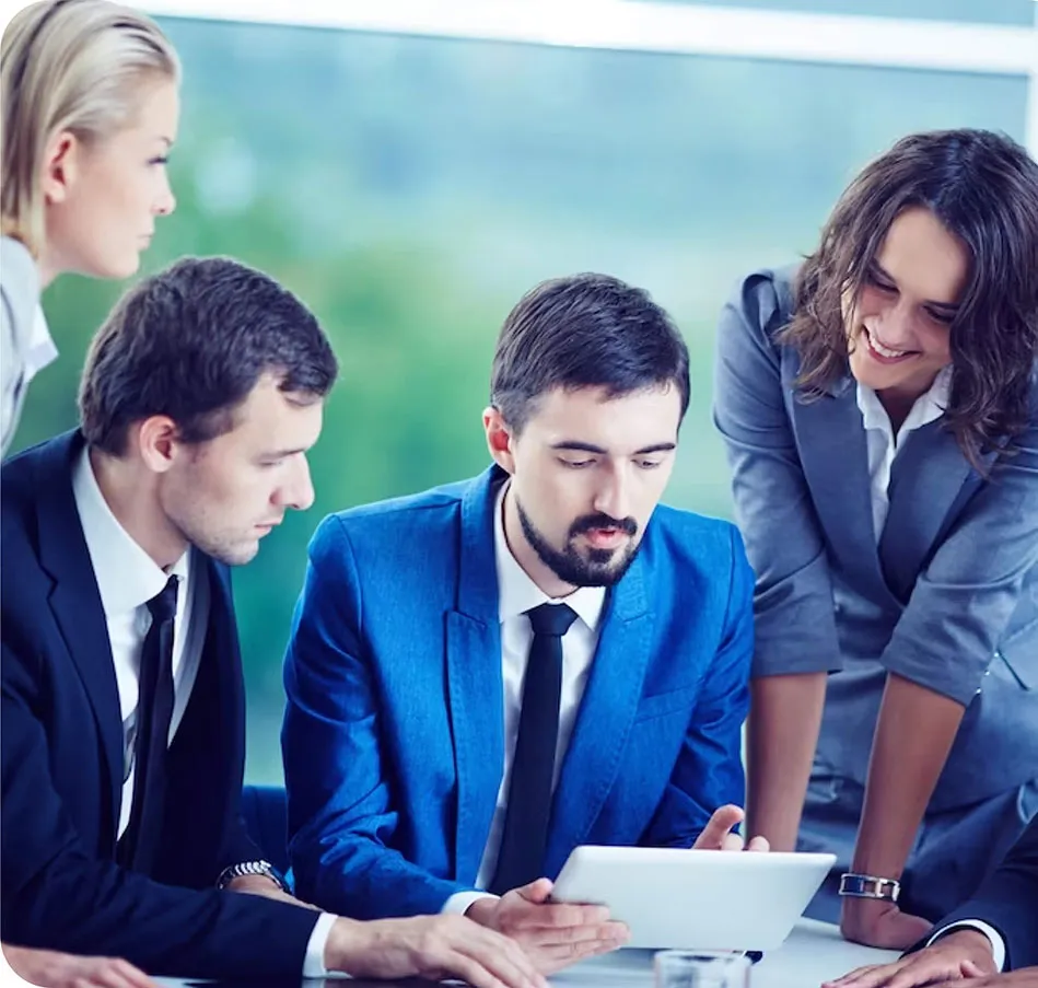 Banner image for Stellar Payments Systems, featuring a diverse group of business professionals using point-of-sale devices, symbolizing collaboration and modern payment solutions